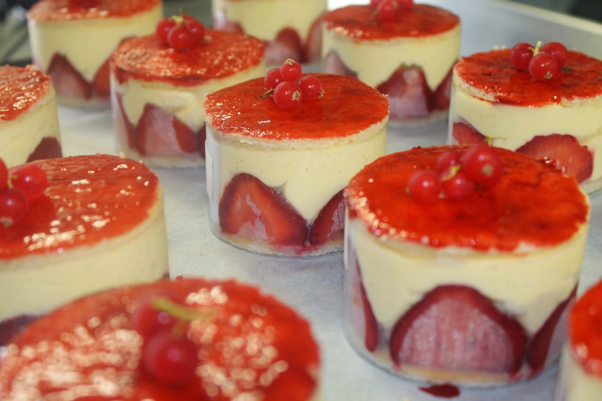 Gâteaux à la fraise et crème